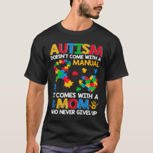T-shirt L'autisme ne vient pas avec un Puzzle manuel Ruban