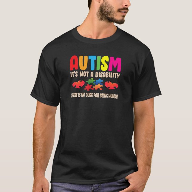 T-shirt L'autisme n'est pas un handicap La conscience huma (Devant)
