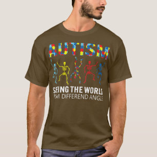 T-shirt L'Autisme Squelette Voir Le Monde D'Un Autre