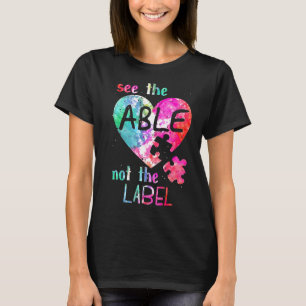 T-shirt L'autisme-Voir La Capacité Pas La Étiquette-Sensib