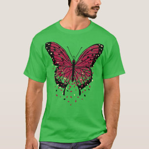 T-shirt L'automne du papillon Monarque quitte Viva Magenta