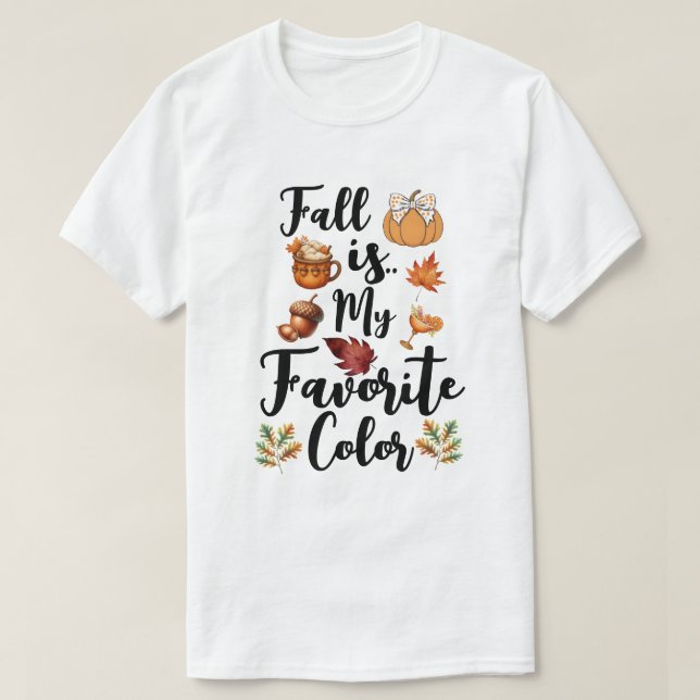 T-shirt L'automne est ma couleur préférée (Design devant)