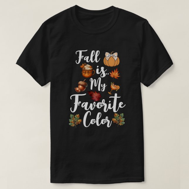 T-shirt L'automne est ma couleur préférée (Design devant)