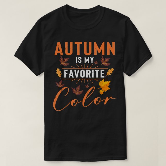 T-shirt L'automne est ma couleur préférée83 (Design devant)