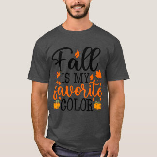 T-shirt L'automne est ma couleur préférée Mignon et simple