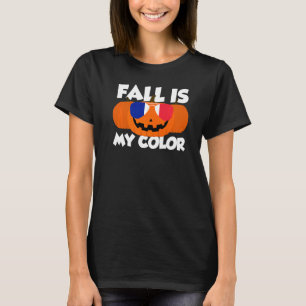 T-shirt L'automne est ma couleur Thanksgiving citrouille F