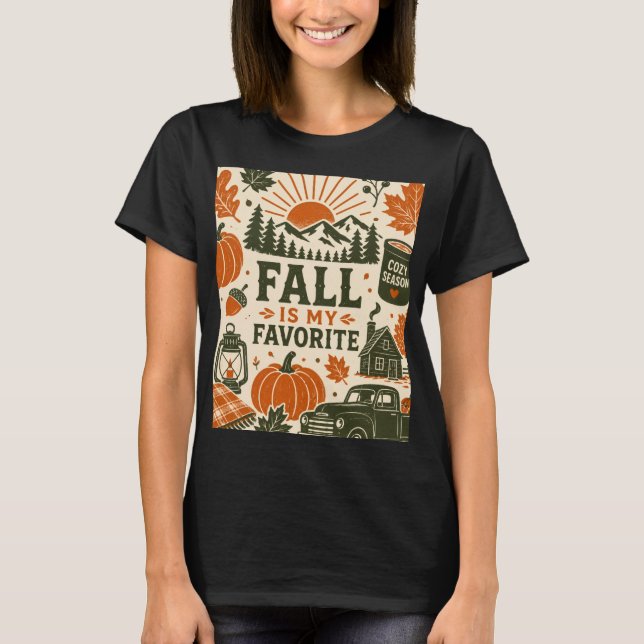 T-shirt L'automne est ma saison préférée (Devant)