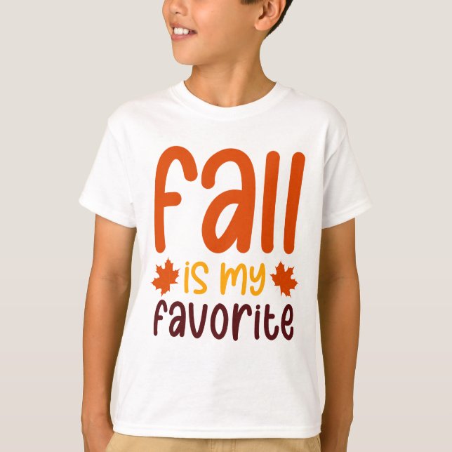 T-shirt L'automne est ma saison préférée - Conception de c (Devant)
