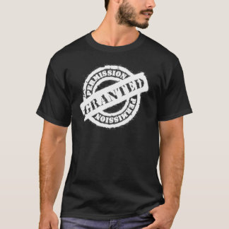 T-shirt l'autorisation de timbre a accordé le blanc