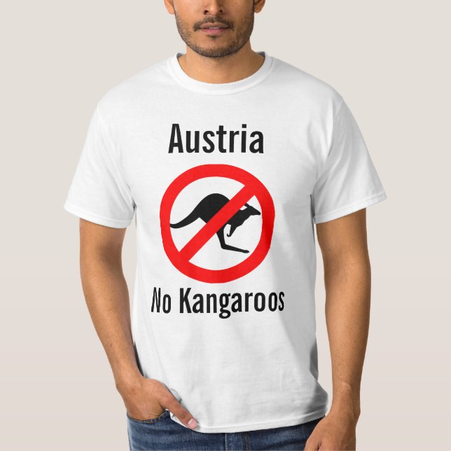 T-shirt L'Autriche aucune chemise de kangourous (Devant)