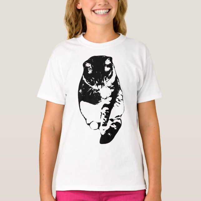 T-shirt Lavage de Patte Kitty Calme (Devant)
