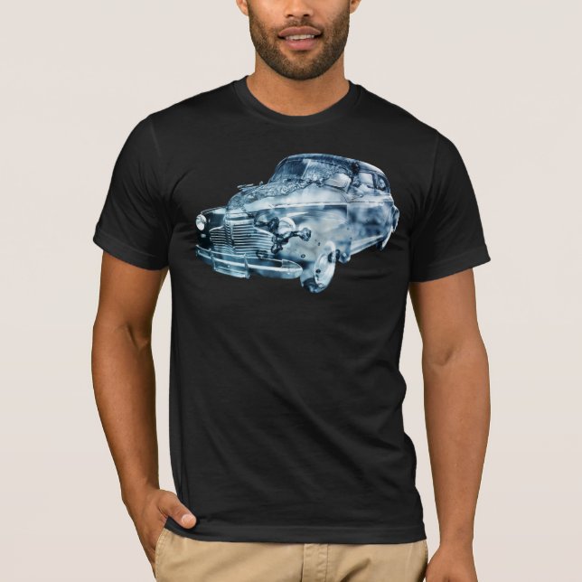 T-shirt lavage de voiture double exposition (Devant)