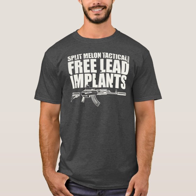 T-shirt L'avance libre implante AK-47 - graphiques crèmes (Devant)