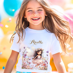 T-shirt Lavande Imaginaire Fée fleur sauvage pastel