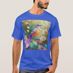 T-shirt Lavande Tête Orange Breased Imaginaire Oiseau
