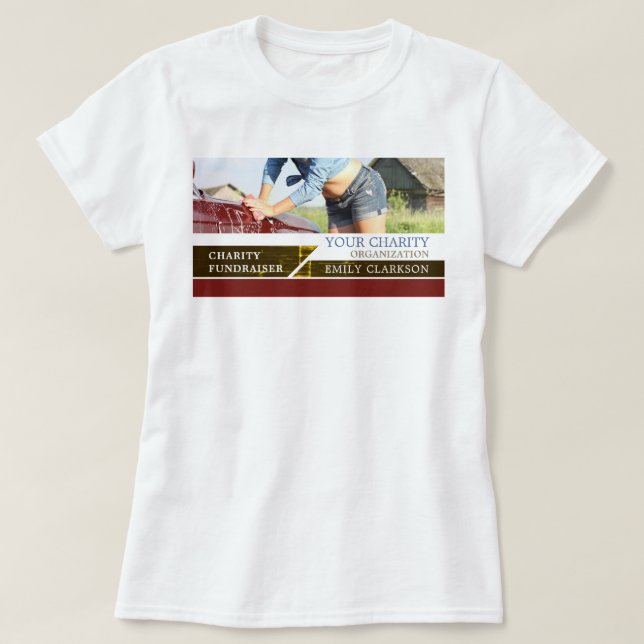 T-shirt Lave-auto, Organisation de bienfaisance, Organisat (Design devant)