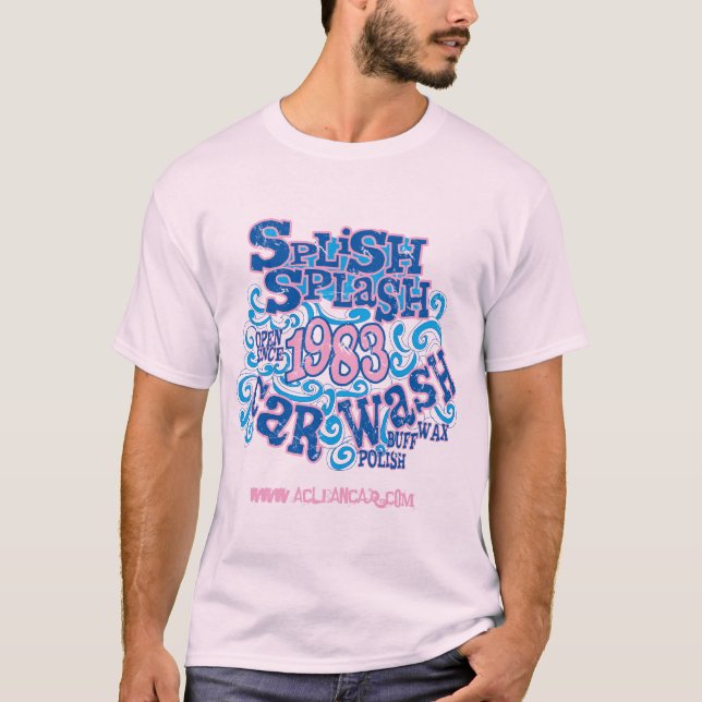 T-shirt lave-auto splish d'éclaboussure (Devant)