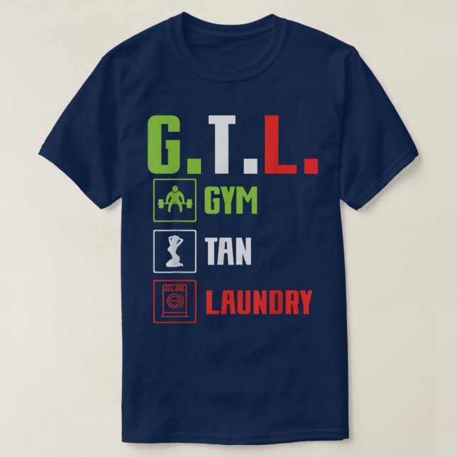 T-shirt    Lave-linge GTLGym Tan  (Design devant)