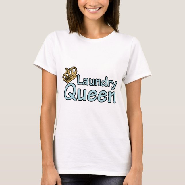 T-shirt Lave-linge Reine avec couronne (Devant)