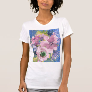 T-shirt Lavender Blues Aquarelle Parties scintillant flora