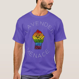 T-shirt Lavender Menace Lesbienne Feminist Pride LGBT Radf