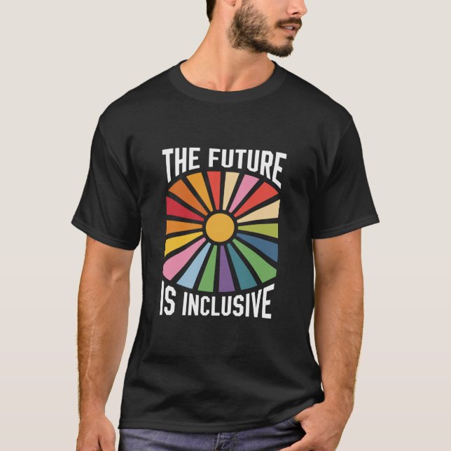 T-shirt L'avenir est inclusif Rainbow Pride droits trans (Devant)