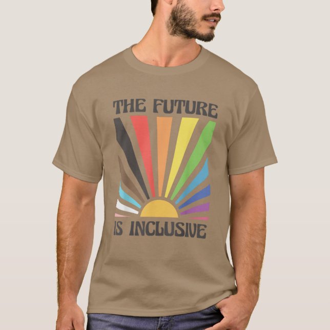 T-shirt L'Avenir Est Inclusif Rainbow Sunrise (Devant)