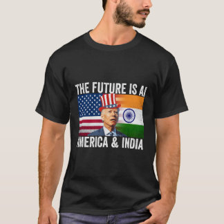 T-shirt L'Avenir Est L'Amérique Ai Inde Inde Amérique Indi