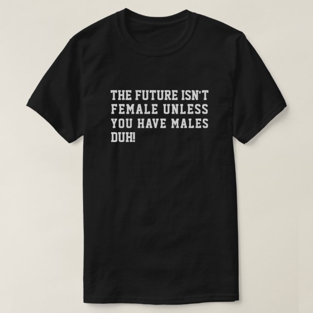 T-SHIRT L'AVENIR N'EST PAS FÉMININ À MOINS QUE VOUS AYEZ D (Design devant)