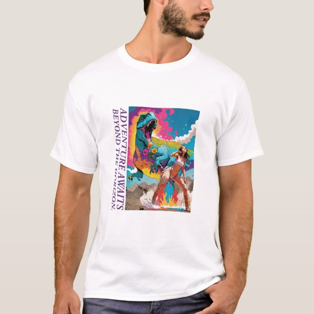 T-shirt L'aventure attend au-delà de l'horizon (Devant)