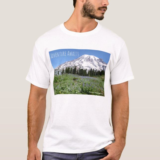 T-shirt L'aventure attend (Mt plus pluvieux) - la lumière (Devant)