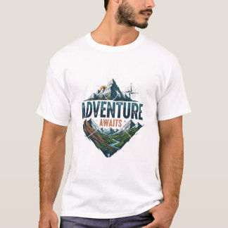 T-shirt L'aventure Attend Sommets et Vallées