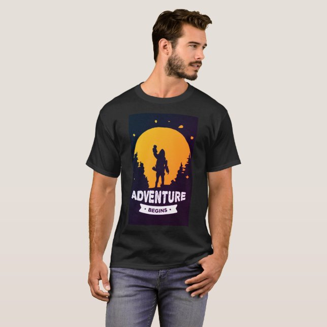 T-shirt L'aventure commence (Devant entier)