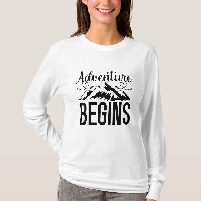 T-shirt l'aventure commence (Devant)