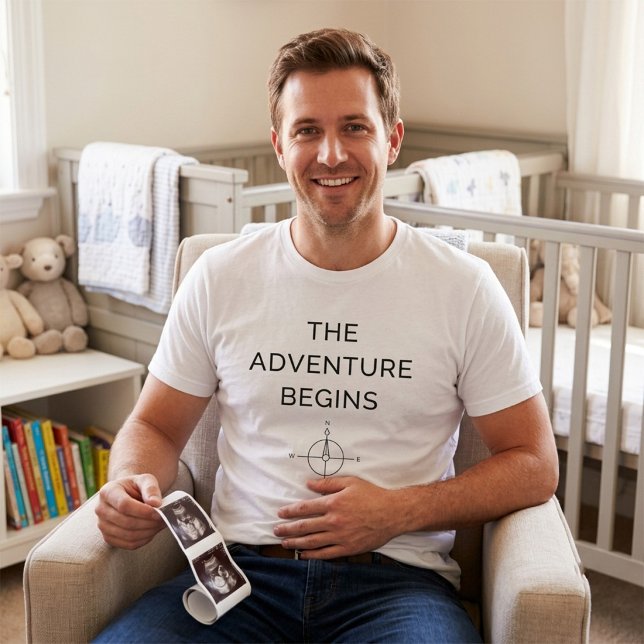 T-shirt L'aventure commence Annonce de nouveau bébé mignon (Créateur téléchargé)