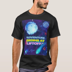 T-shirt L'aventure commence au gobelet isolé au décollage
