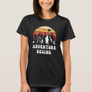 T-shirt L'aventure commence Mountain Nature Randonnée Voya