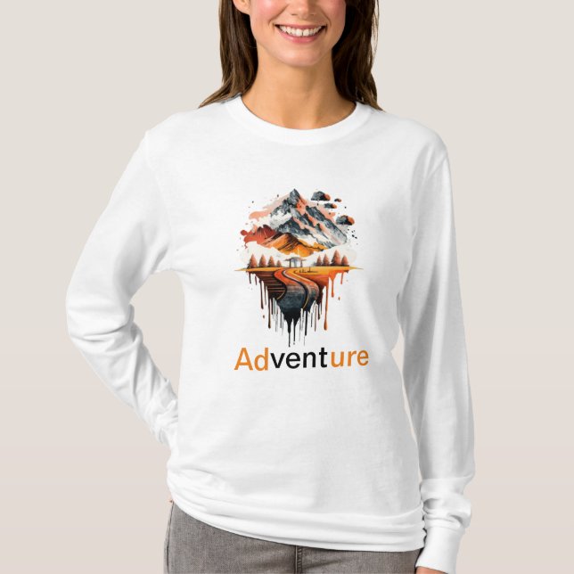 T-shirt L'aventure conçue par l'intelligence artificielle (Devant)
