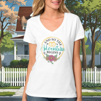 T-shirt L'aventure de la Mariée mignonne commence l'art du