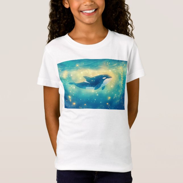 T-Shirt L'aventure de natation enchantée Orca (Devant)
