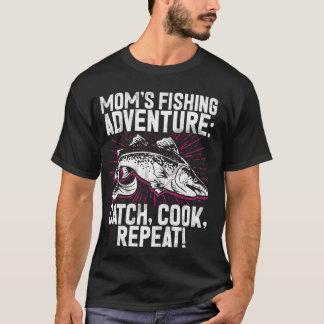 T-shirt L'aventure de pêche de Momu2019s Attraper, cuisine