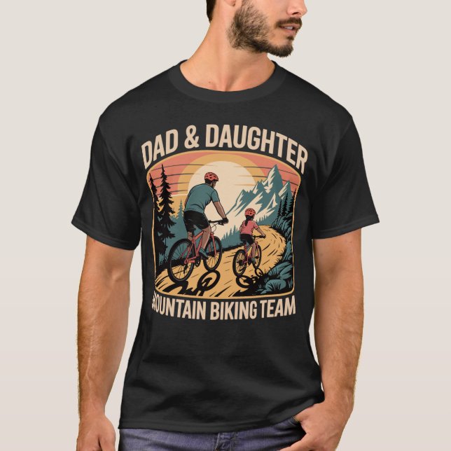 T-shirt L'aventure de Père Fille MTB (Devant)