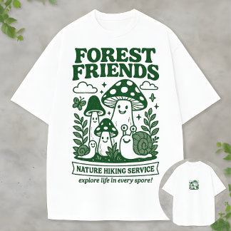 T-shirt L'Aventure en forêt de dessins animés de champigno