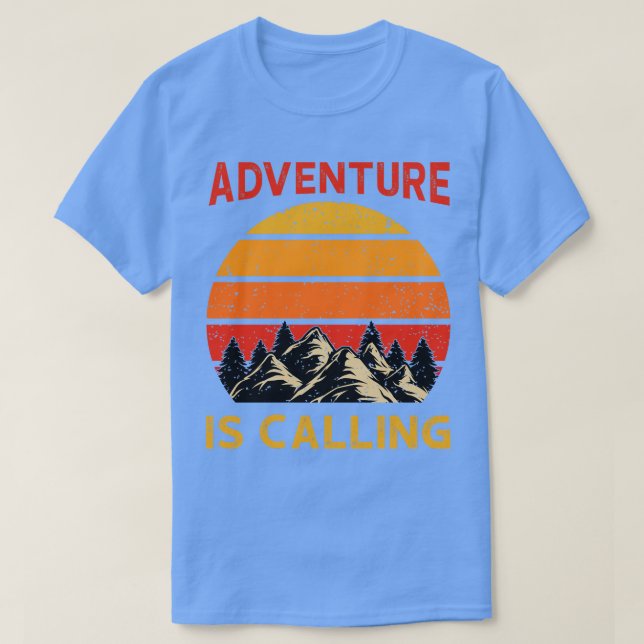 T-shirt L'aventure est en train d'appeler (Design devant)