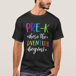 T-shirt L'aventure pré-K de l'enseignant commence le prem
