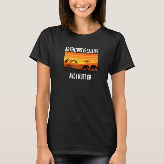 T-shirt L'aventure vous appelle Safari   (Devant)