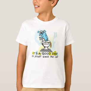 T-shirt Laver le chat