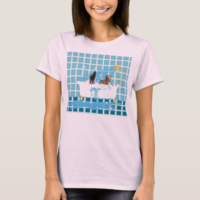T-shirt Laver les chiens (Devant)