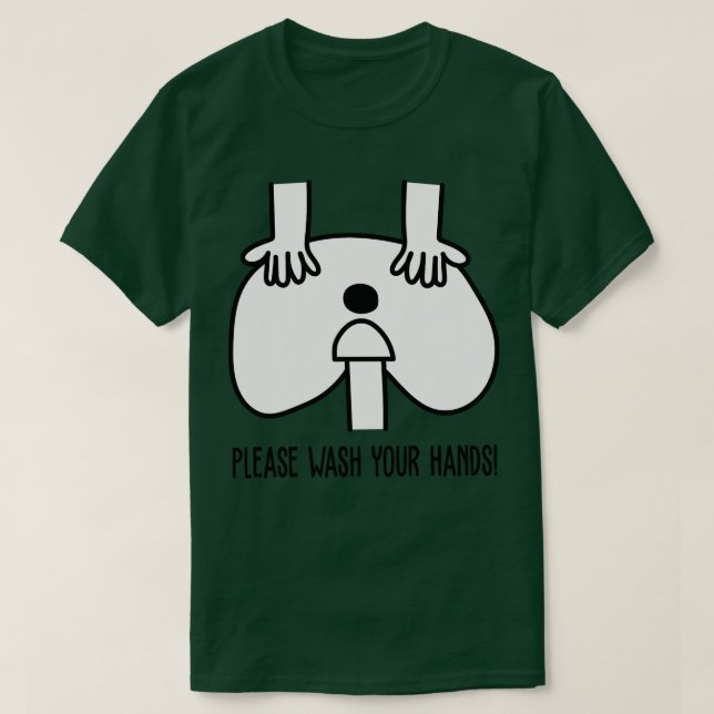 T-SHIRT LAVER LES MAINS (Design devant)