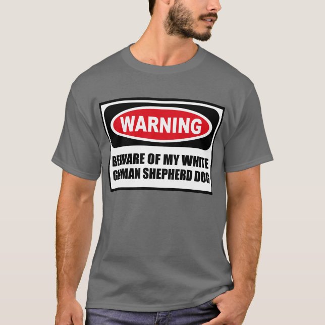 T-shirt L'avertissement PRENNENT GARDE de MES hommes (Devant)
